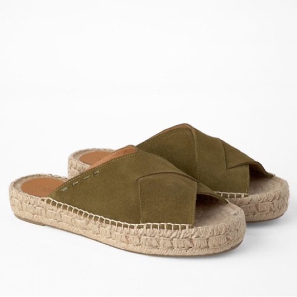 Garnet Hill Shoes - Garnet Hill Suede Salva Slip-On Espadrilles